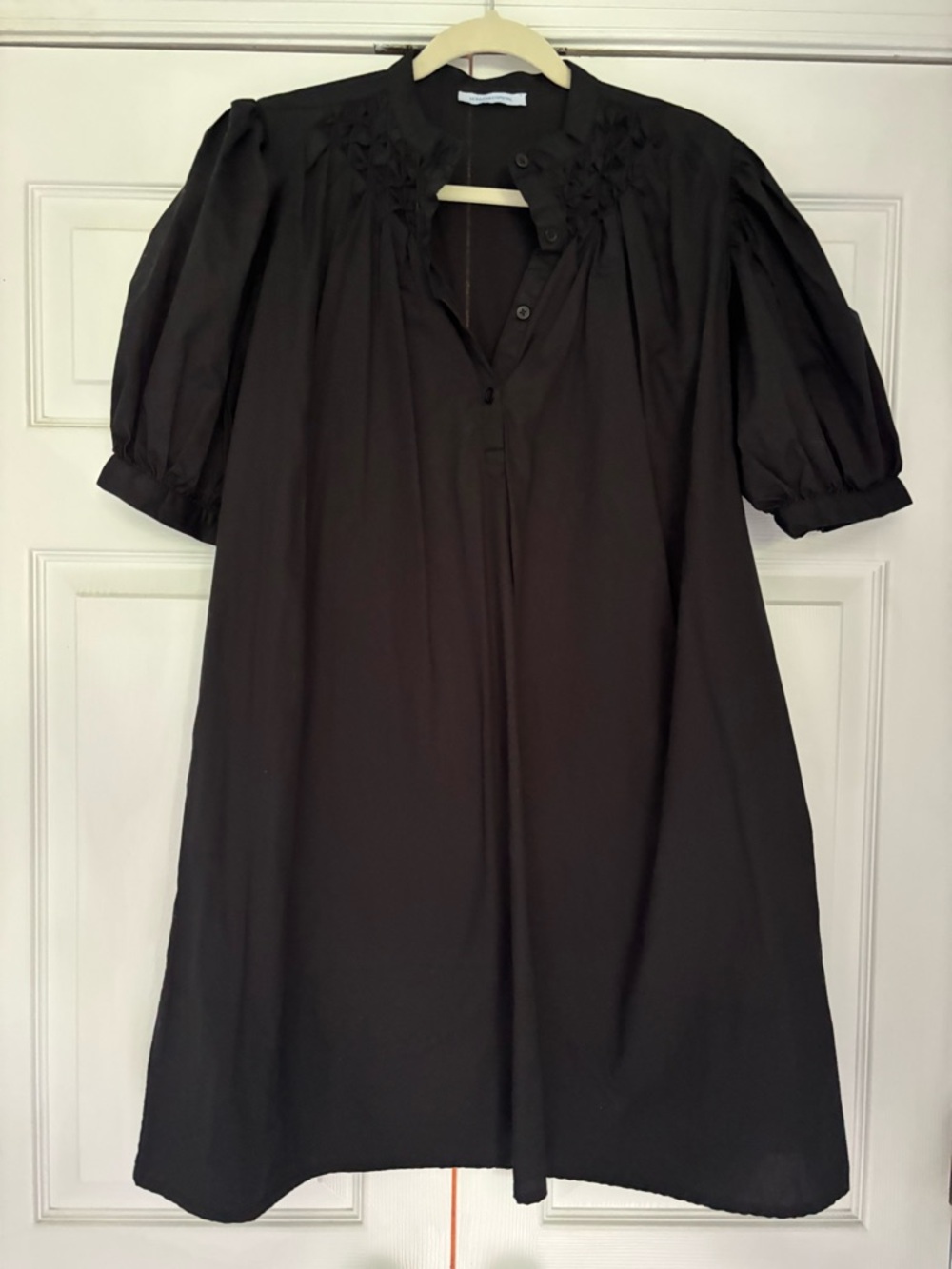 Black Puff Sleeve Women's Dress